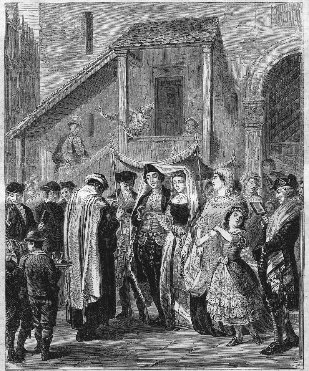 1869 में जर्मनी में यहूदी विवाह। द्वारा मोरिट्ज़ डैनियल ओपेनहेम