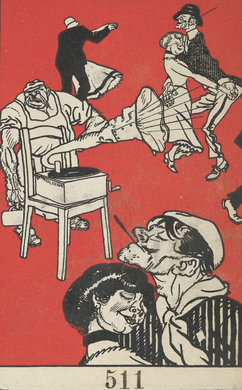 नर्तक अपाचे नृत्य!, 1911। द्वारा मोरित्ज़ जुंग