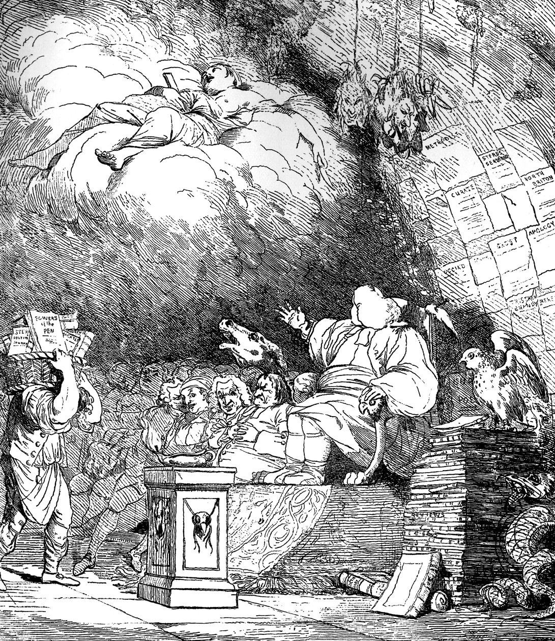 'समीक्षक की गुफा', 1765। द्वारा मोर्टिमेर