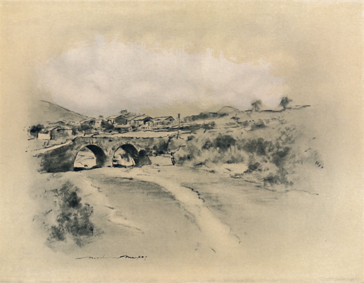 एक मैक्सिकन गांव, 1903 द्वारा मोर्टिमर लुडिंगटन मेनपेस