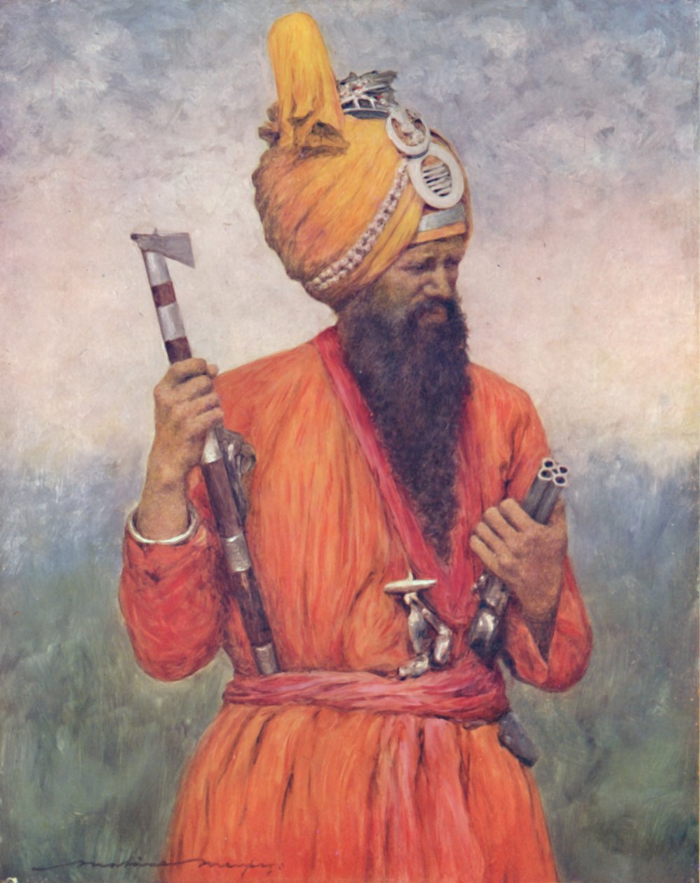 जींद के एक रिटेनर, 1903 द्वारा मोर्टिमर लुडिंगटन मेनपेस