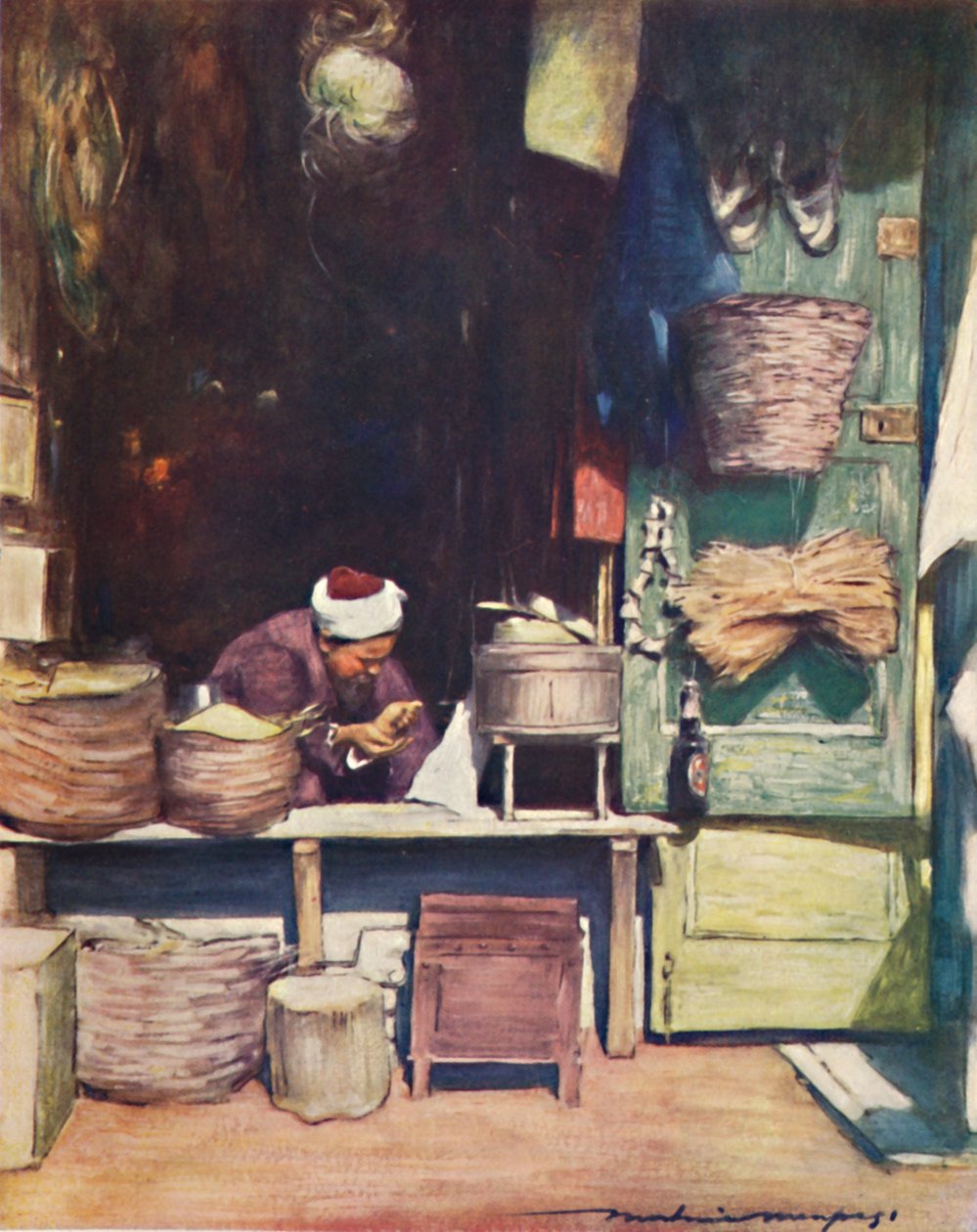 एक बीज स्टाल, दिल्ली, 1903 द्वारा मोर्टिमर लुडिंगटन मेनपेस