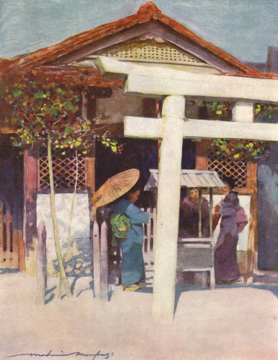 एक सनी मंदिर, c1887, 1901 द्वारा मोर्टिमर लुडिंगटन मेनपेस