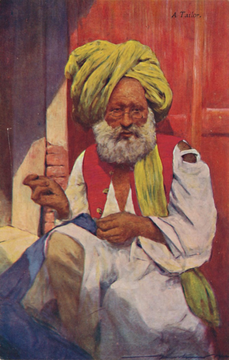 एक दर्जी, c1920s। द्वारा मोर्टिमर लुडिंगटन मेनपेस