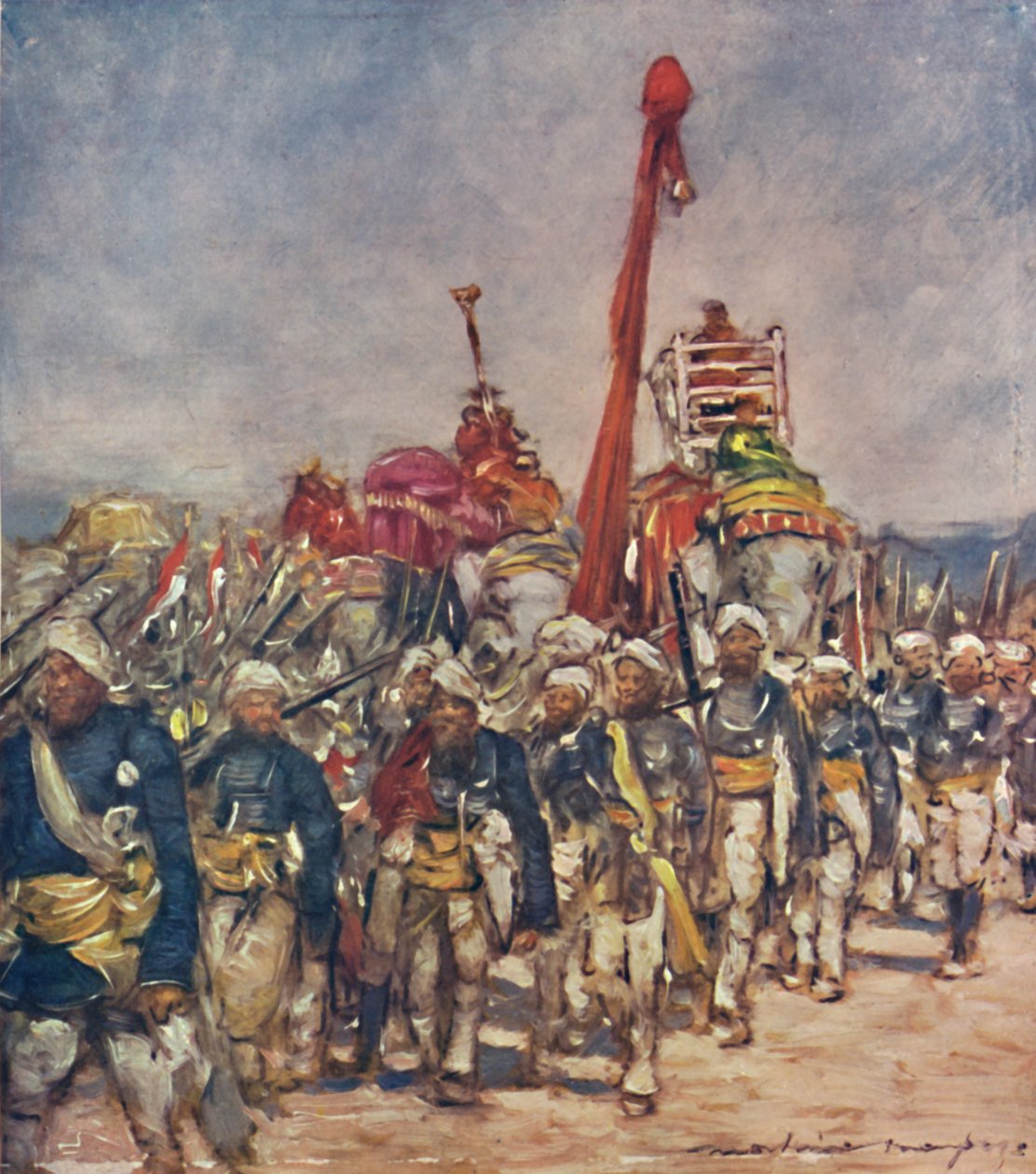 रिटेनर्स जुलूस में एक विशिष्ट समूह, 1903 द्वारा मोर्टिमर लुडिंगटन मेनपेस