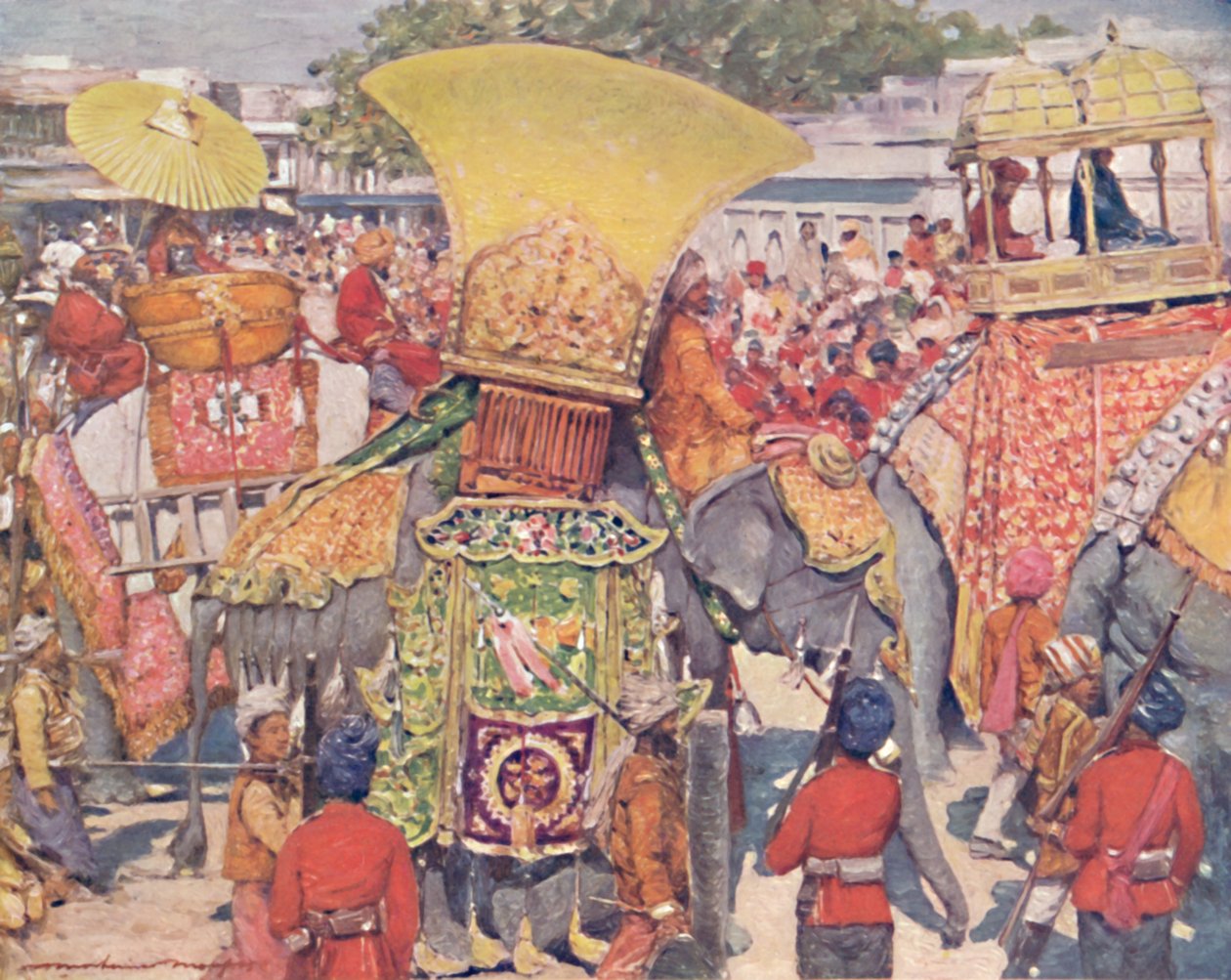 राज्य प्रवेश पर बर्मी हाथी, 1903 द्वारा मोर्टिमर लुडिंगटन मेनपेस