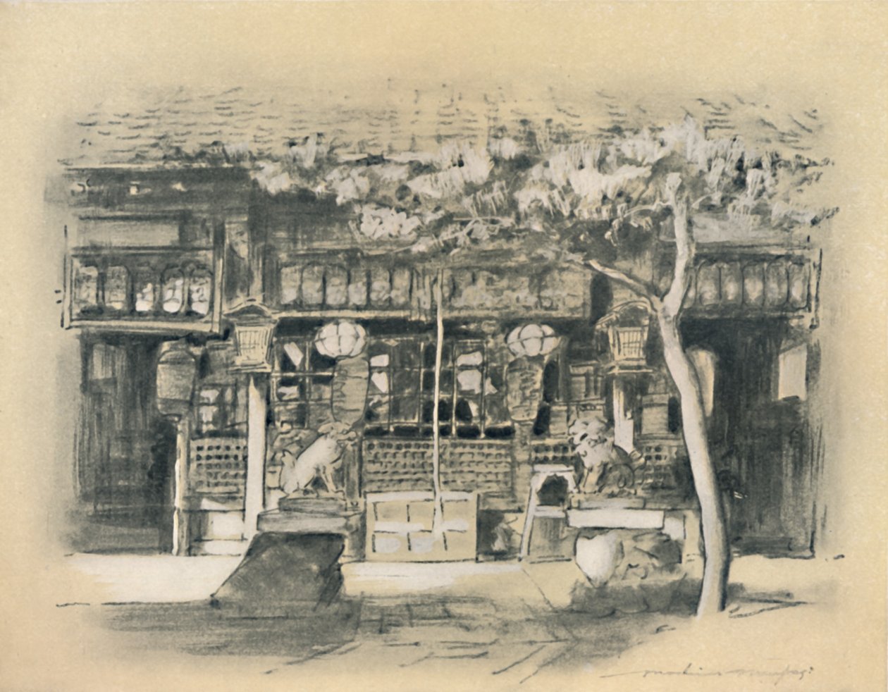 एक मंदिर में प्रवेश, 1903 द्वारा मोर्टिमर लुडिंगटन मेनपेस