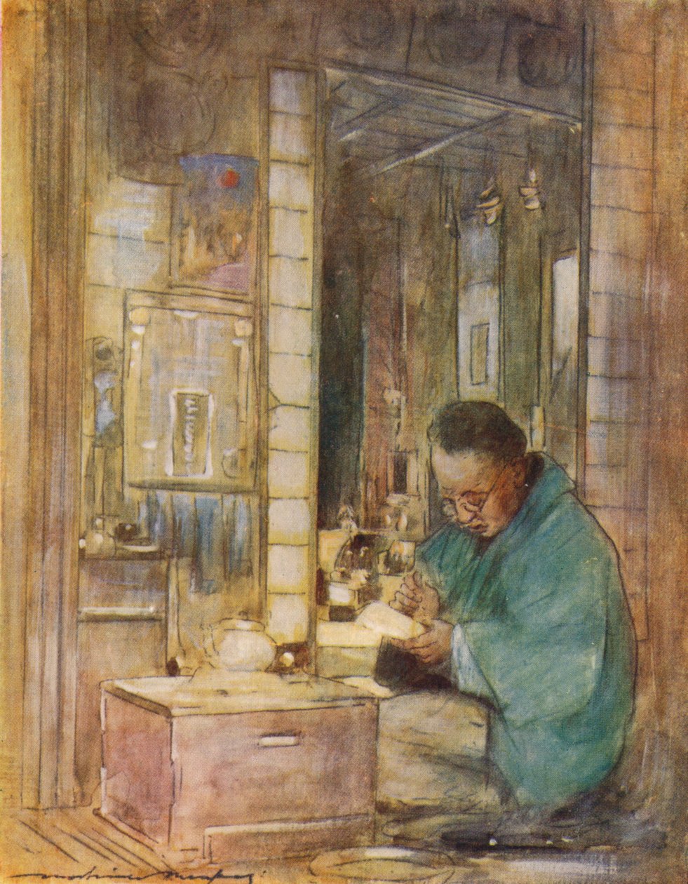 'मेकिंग अप अकाउंट्स', c1887, 1901 द्वारा मोर्टिमर लुडिंगटन मेनपेस