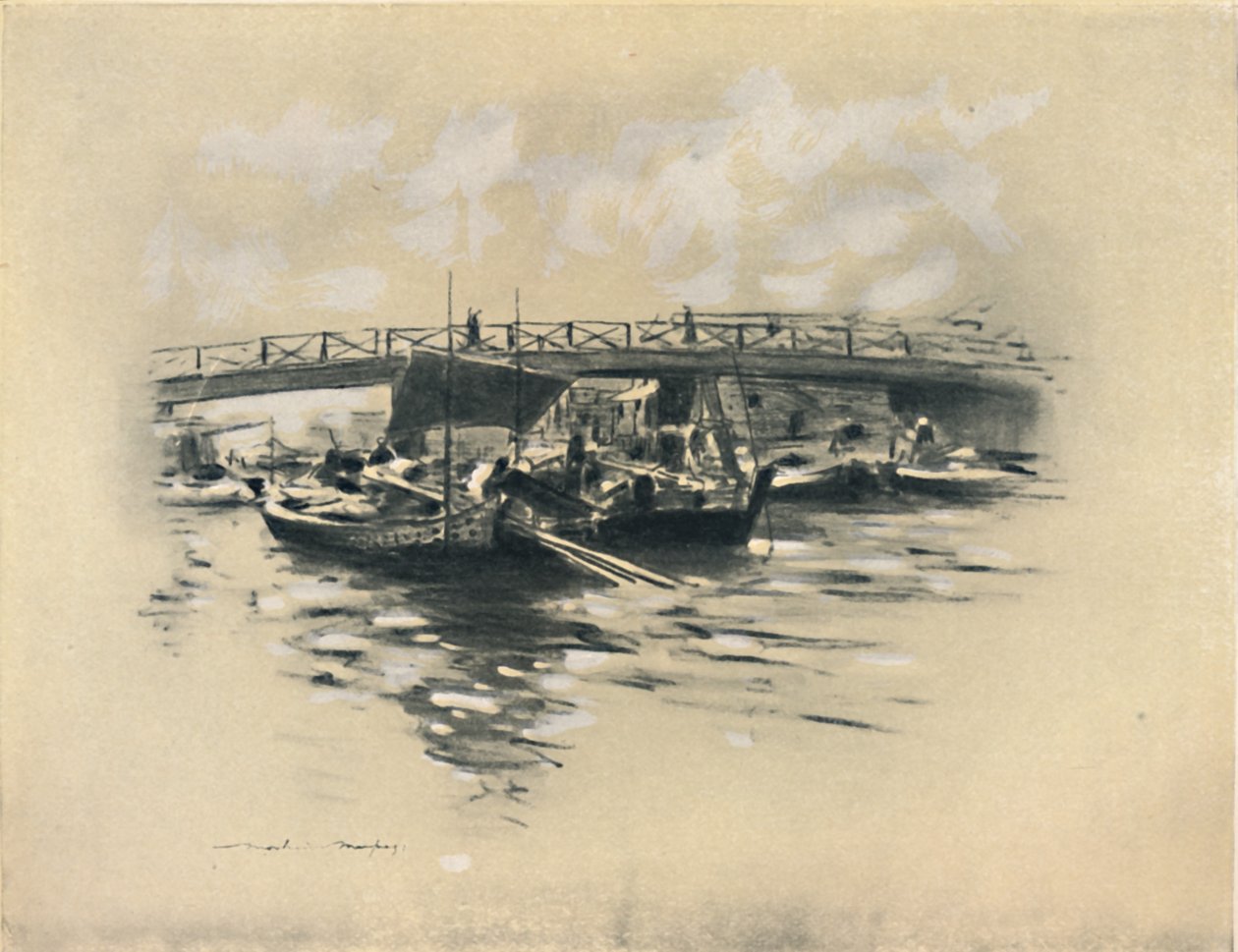 टोकियो में ओगारा नदी, 1903 द्वारा मोर्टिमर लुडिंगटन मेनपेस