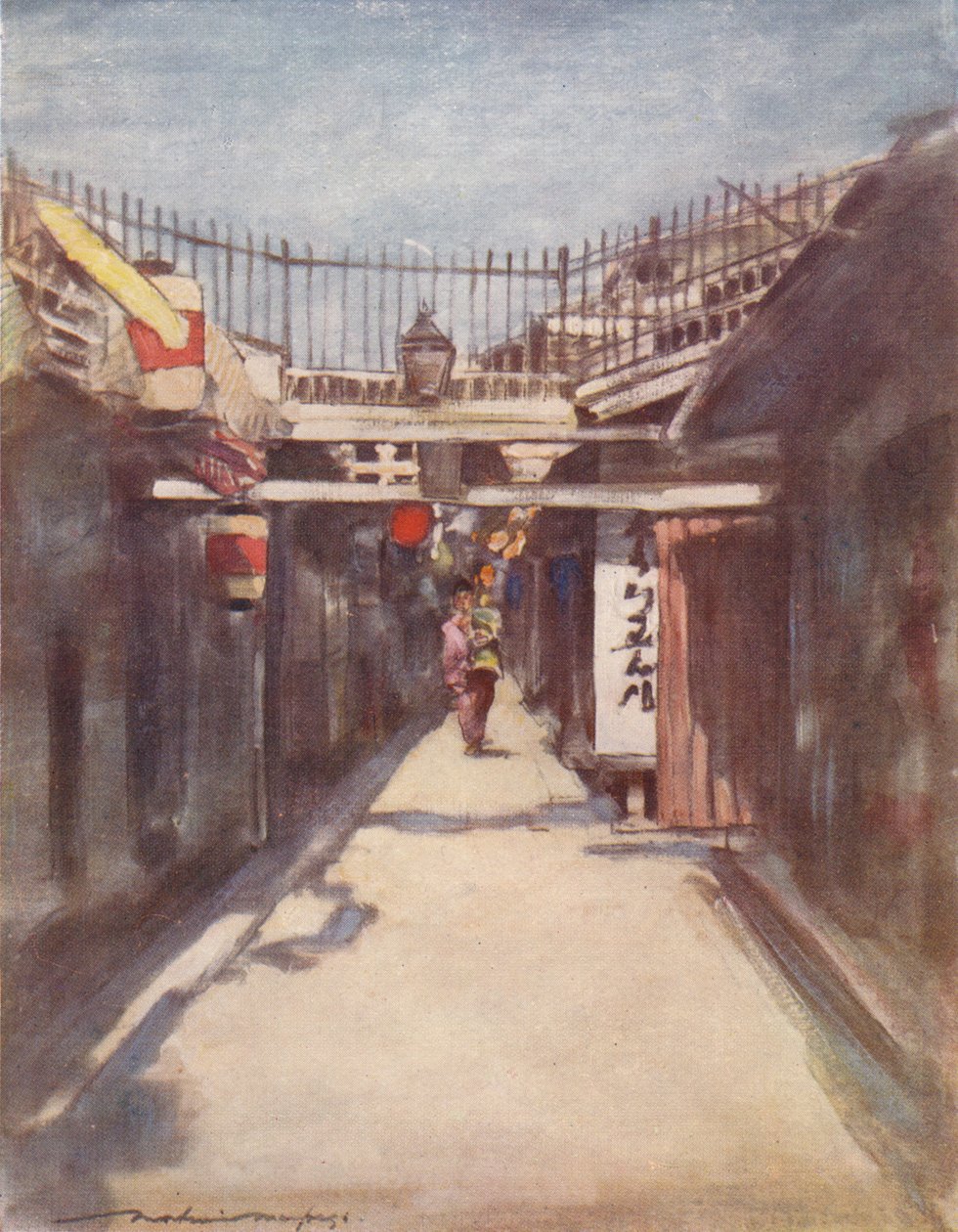 द स्ट्रीट विथ द गैलरी, c1887, 1901 द्वारा मोर्टिमर लुडिंगटन मेनपेस