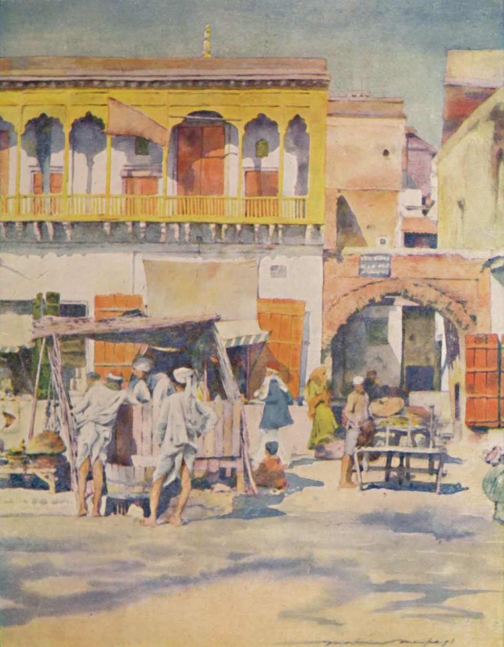 ए बाज़ार, दिल्ली, 1905 द्वारा मोर्टिमर लुडिंगटन मेनप्स