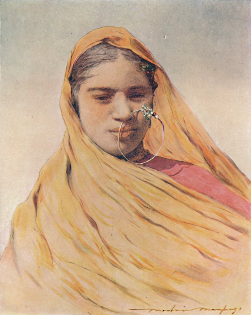 ए नेटिव ब्राइड, 1905 द्वारा मोर्टिमर लुडिंगटन मेनप्स