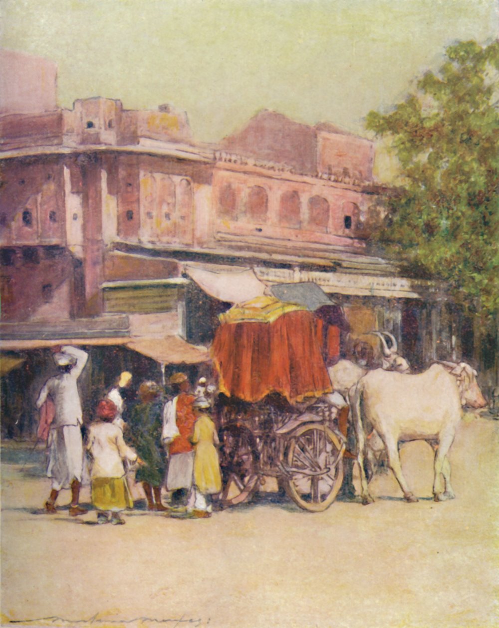 ए नेटिव बुलक-कार्ट, 1905 द्वारा मोर्टिमर लुडिंगटन मेनप्स