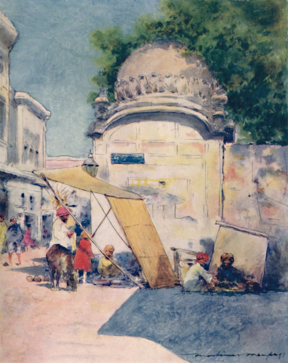 अमृतसर, 1905 के एक स्ट्रीट कॉर्नर पर द्वारा मोर्टिमर लुडिंगटन मेनप्स