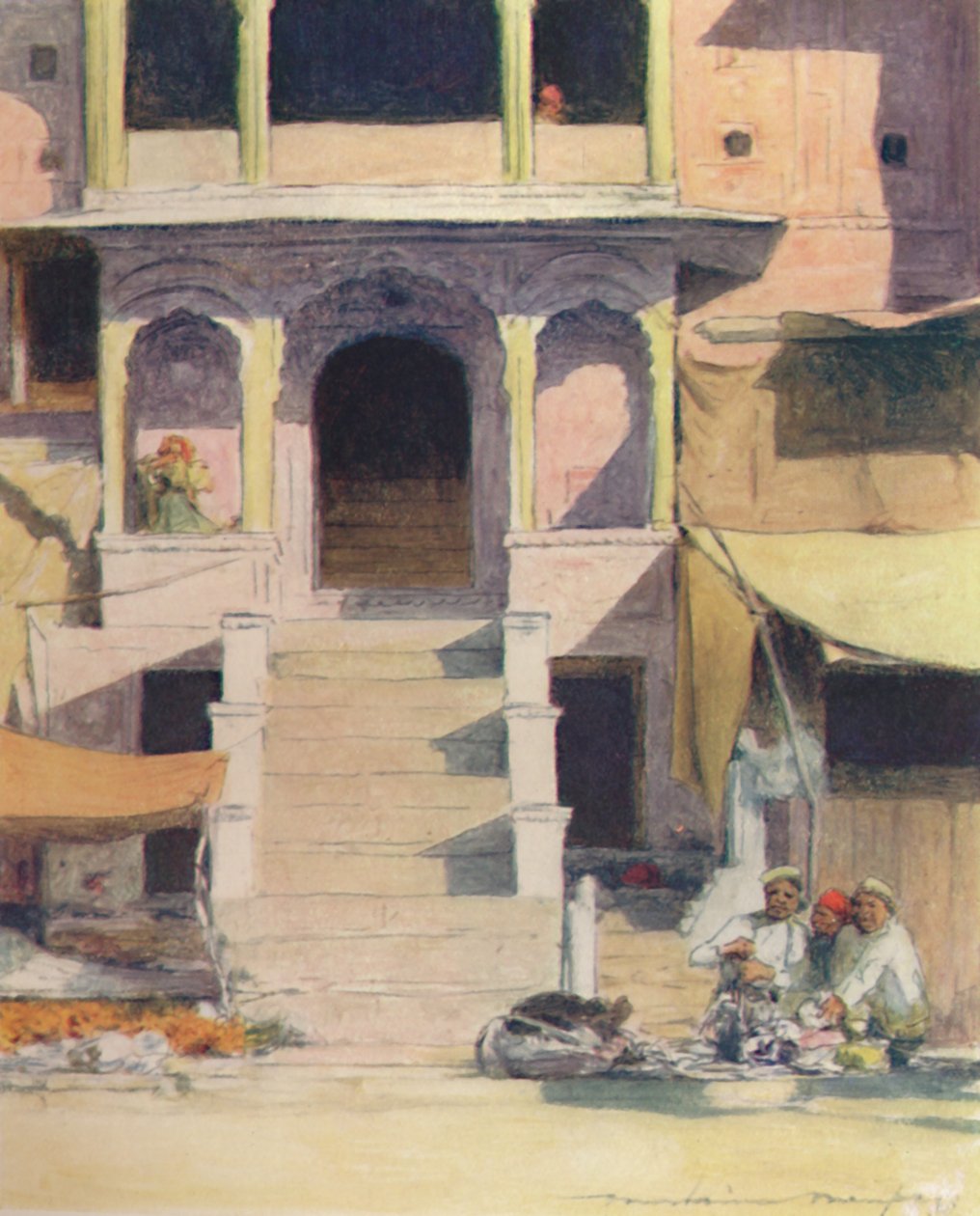 1905 में एक पैलेस के सीढ़ियों पर द्वारा मोर्टिमर लुडिंगटन मेनप्स