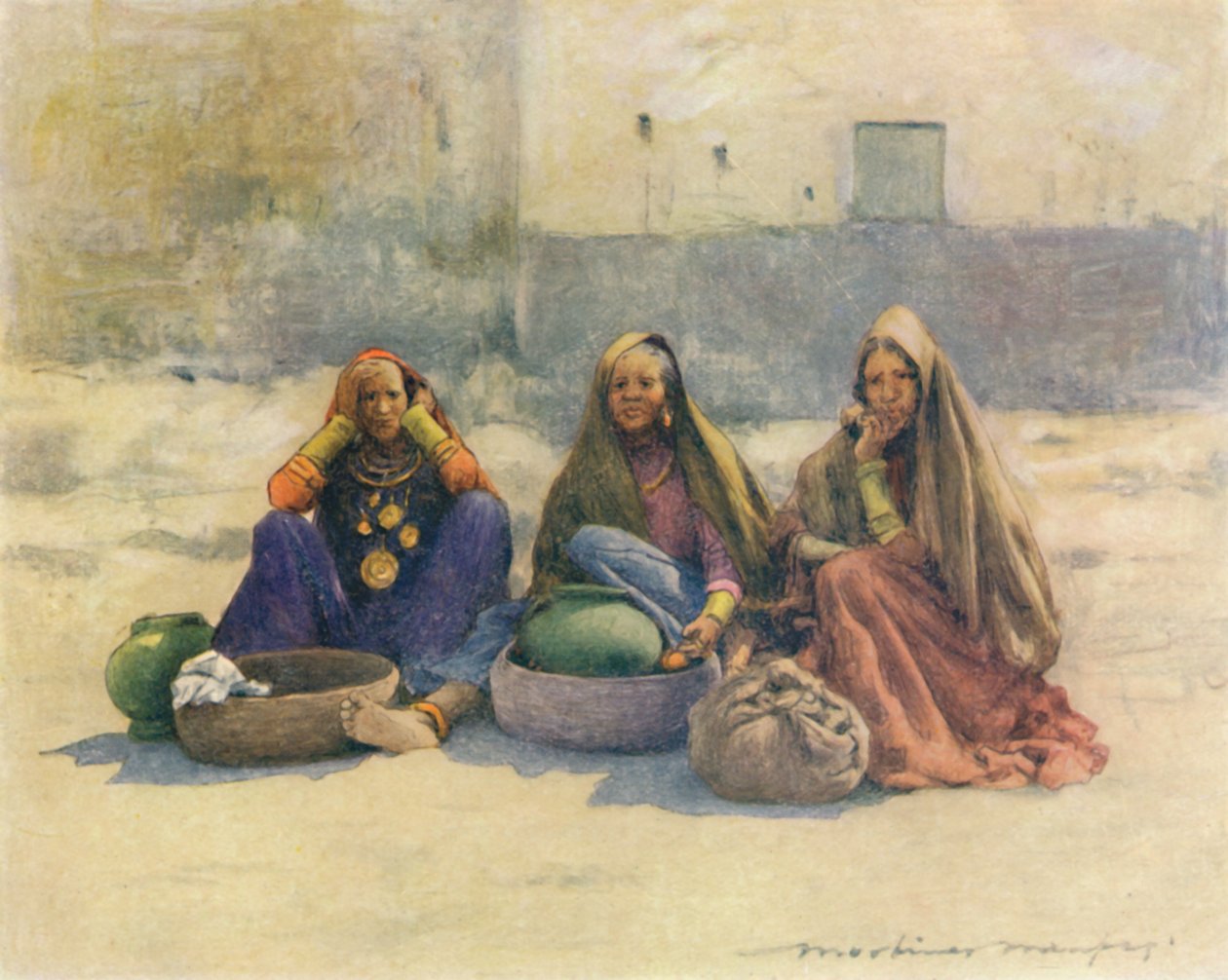 अजमेरी की बाजार महिला, 1905 द्वारा मोर्टिमर लुडिंगटन मेनप्स