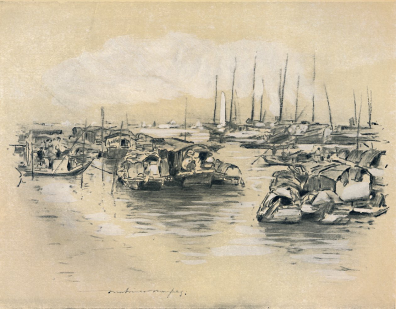 पीली नदी पर, 1903 द्वारा मोर्टिमर लुडिंगटन मेनप्स