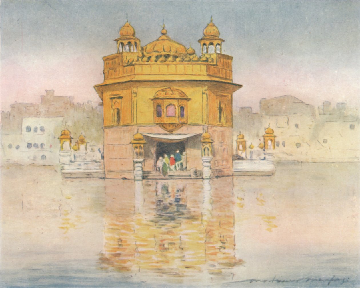 स्वर्ण मंदिर, अमृतसर, 1905 द्वारा मोर्टिमर लुडिंगटन मेनप्स
