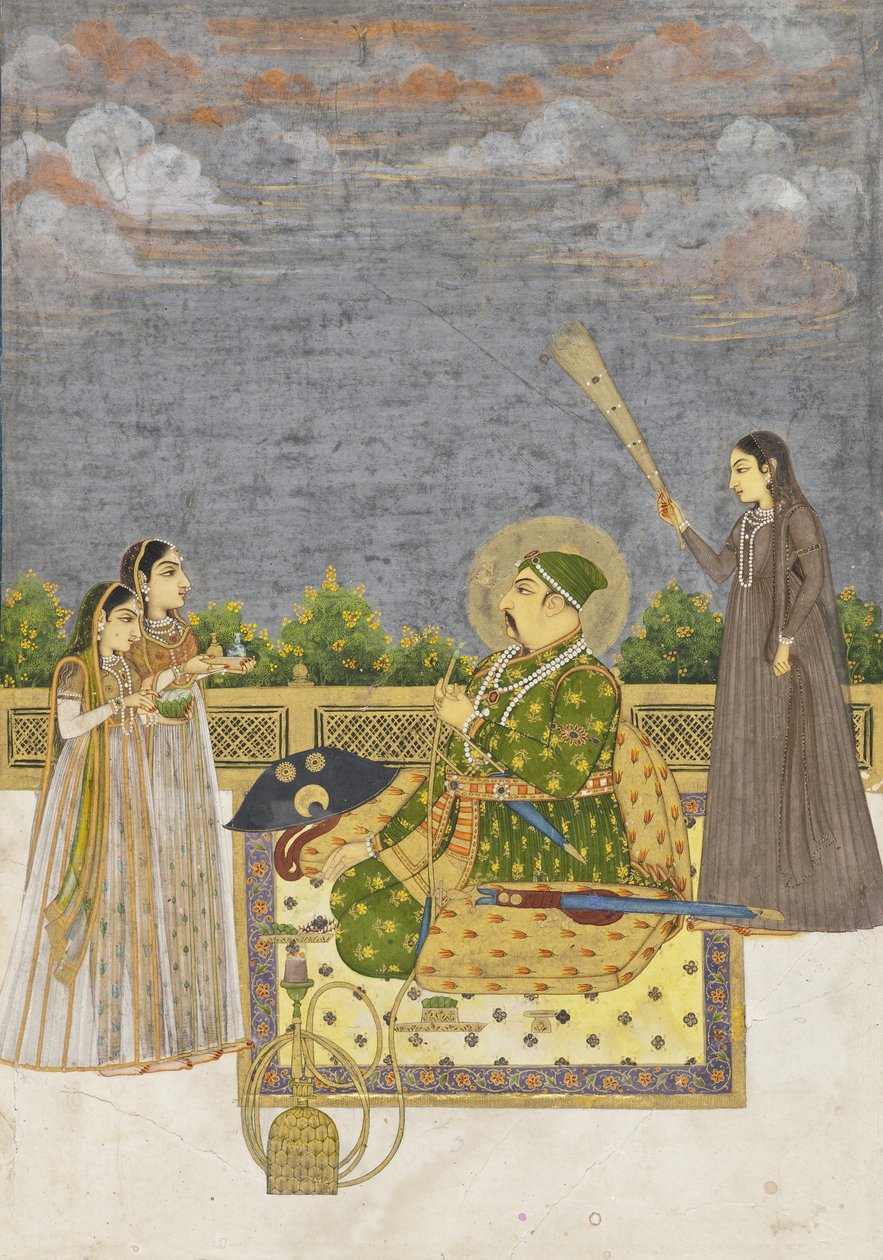सम्राट मुहम्मद शाह, c.1735 द्वारा मुगल स्कूल