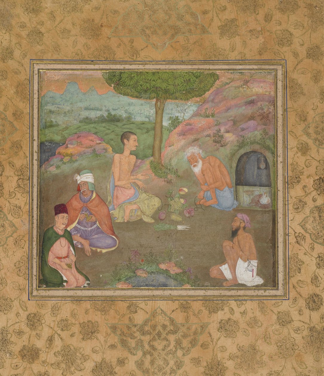 पांच पवित्र पुरुष, अलग-थलग पांडुलिपि फोलियो, c.1670 द्वारा मुगल स्कूल