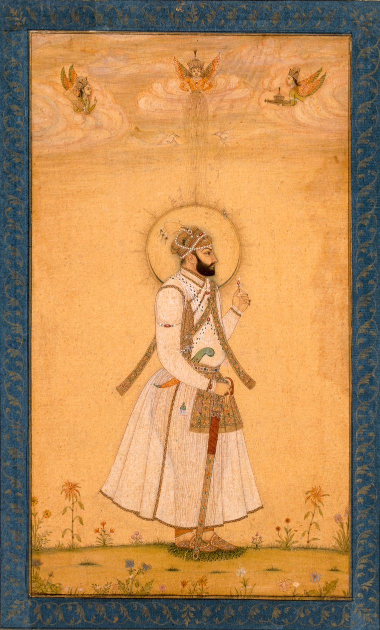 लार्ज क्लाइव एल्बम के सम्राट फर्रुखसियर (1683-1719) द्वारा मुगल स्कूल