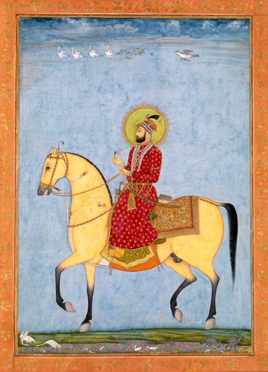 मुगल सम्राट फर्रुखसियर (1683-1719) (r.1713-19), लार्ज क्लाइव एल्बम द्वारा मुगल स्कूल