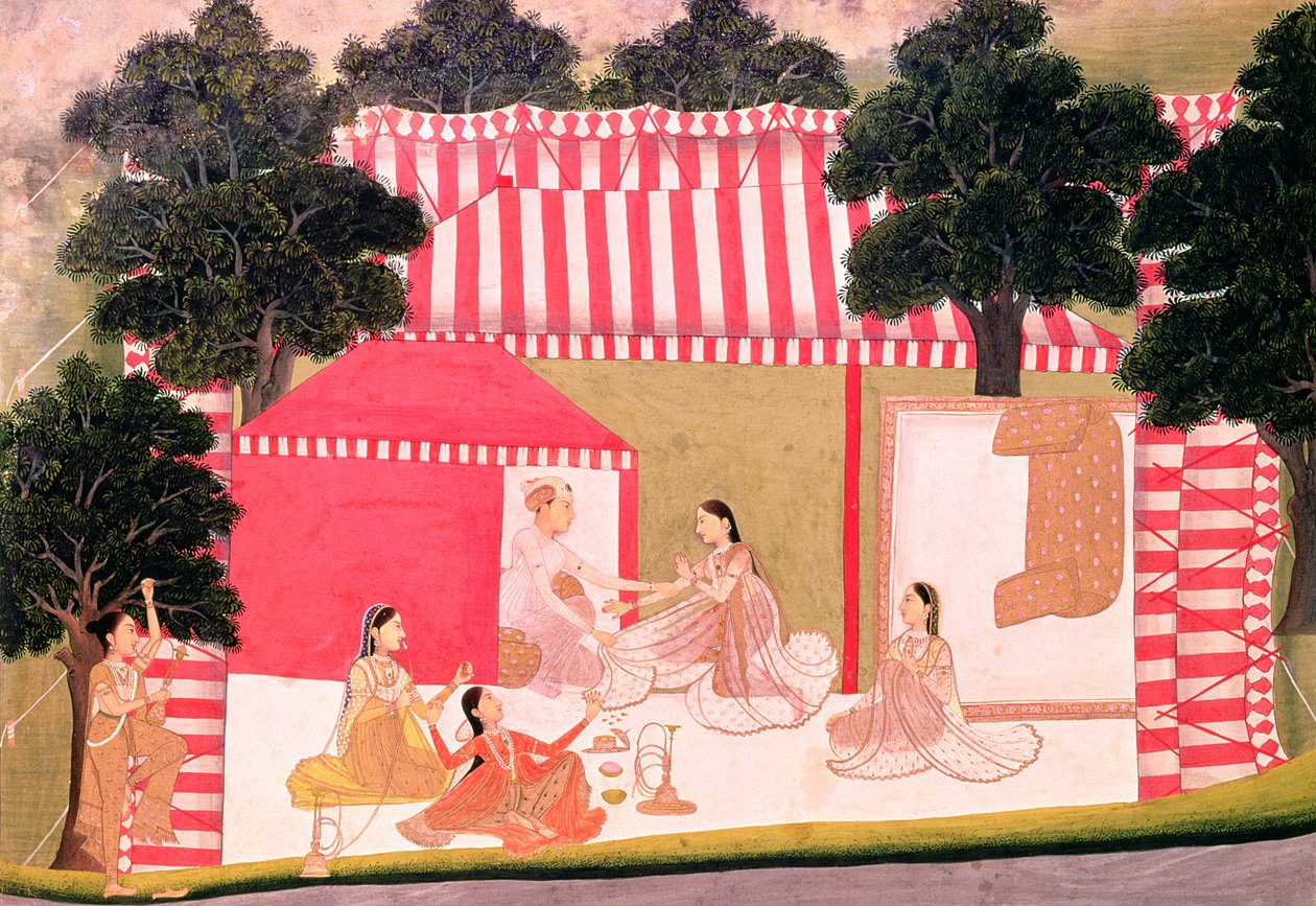 एक राजकुमार और उसका हरम द्वारा मुगल स्कूल