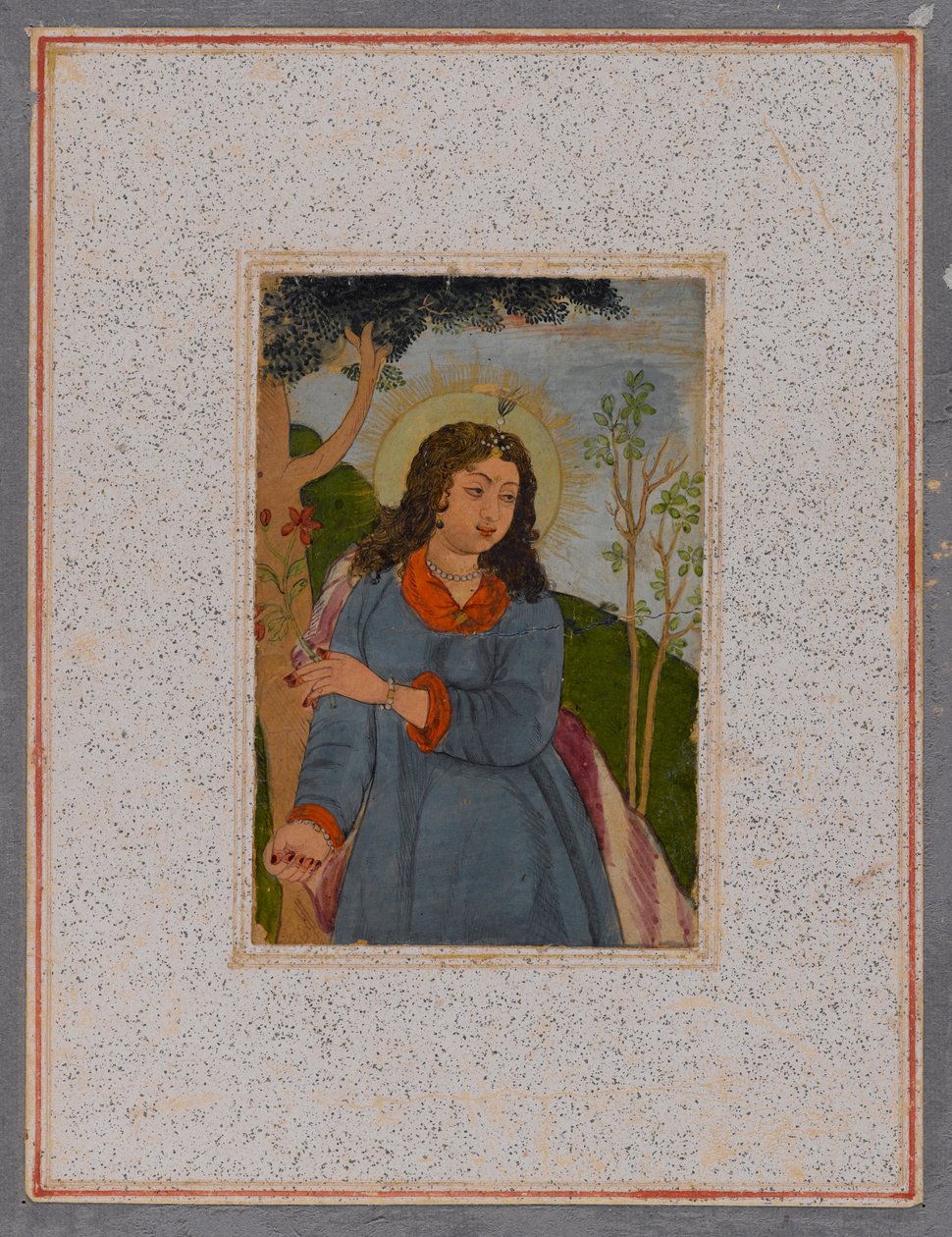 एंजेल, 1675 के बाद (कागज पर wc) द्वारा मुगल स्कूल