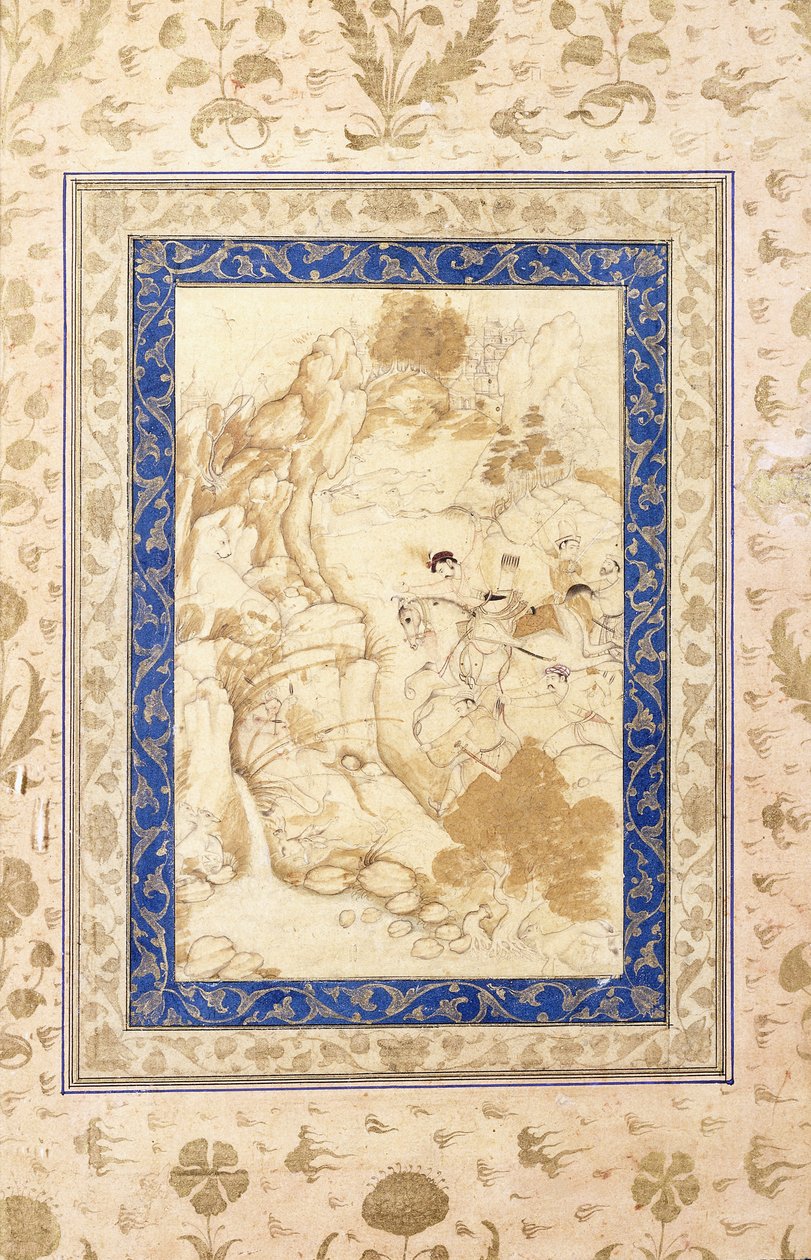 शिकार दृश्य, सी। 1660-1680 द्वारा मुगल स्कूल