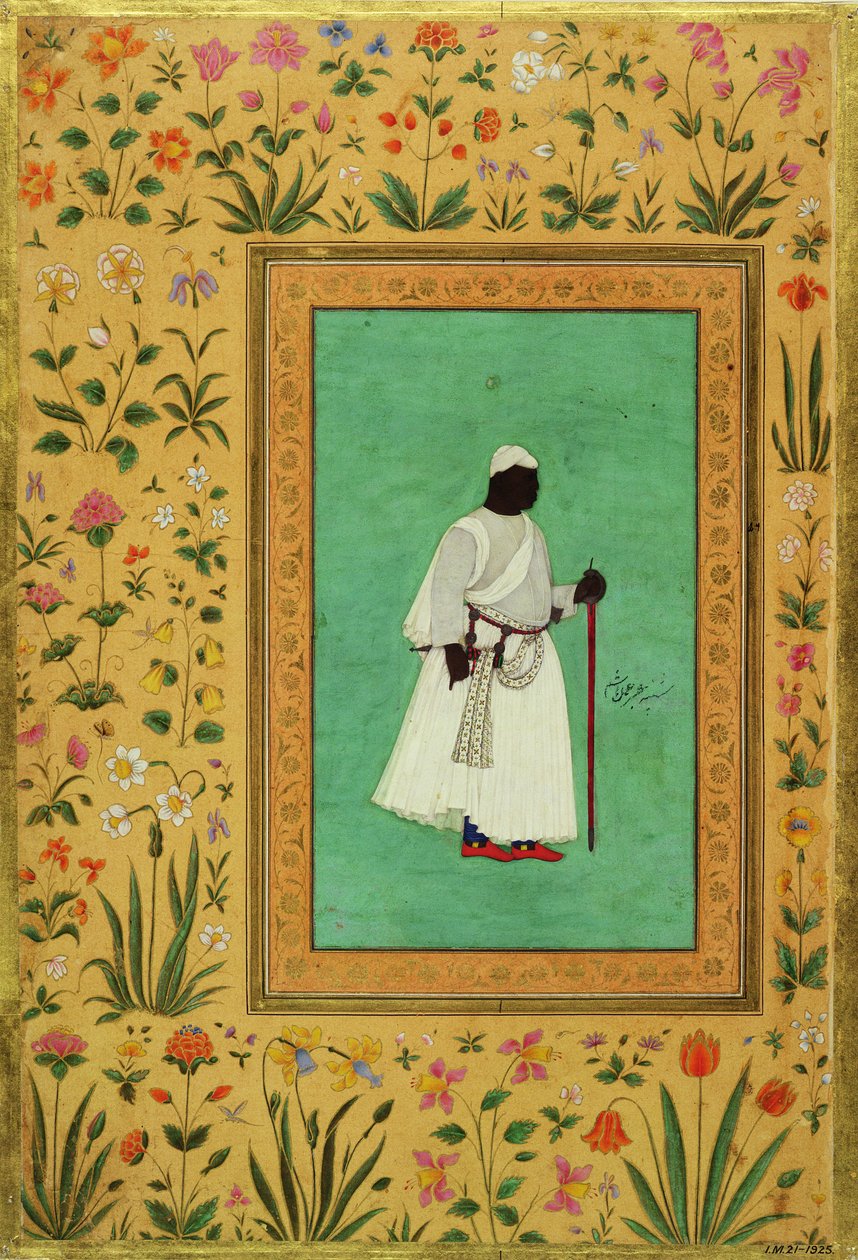 अहमदनगर का मलिक अंबर (1548-1626), c.1605-27 द्वारा मुगल स्कूल
