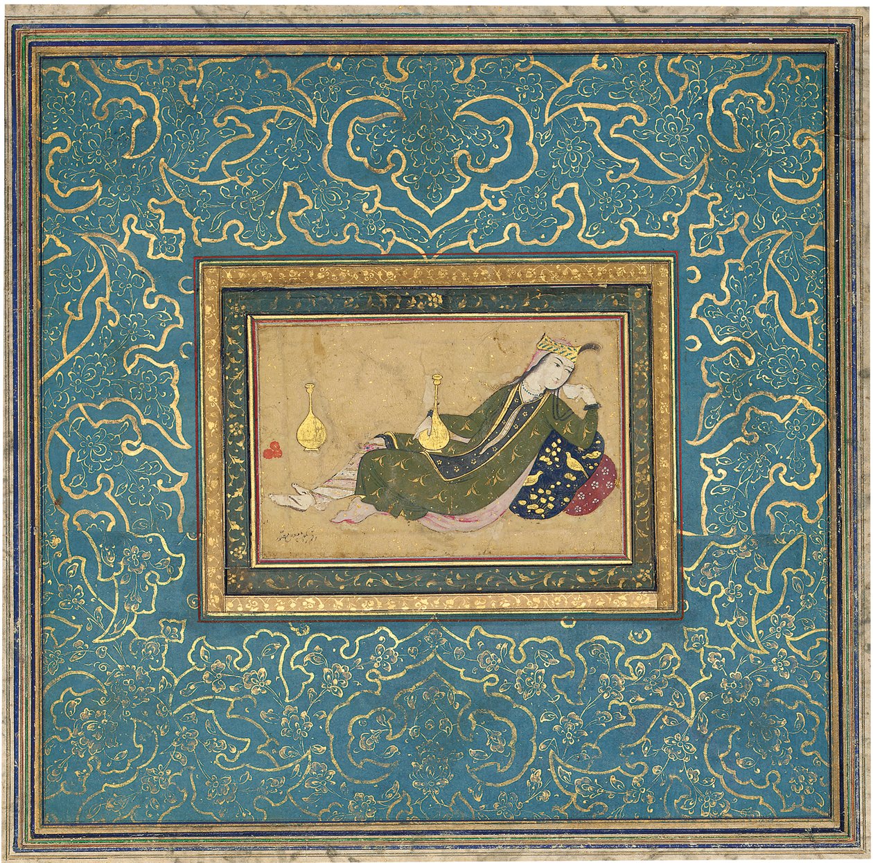 एक महिला को पुनः प्राप्त, c.1680 द्वारा मुिन मुसव्विर