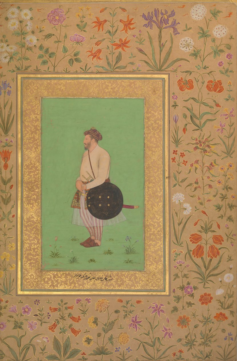 Portrait of Khan Dauran Bahadur Nusrat Jang, Folio from the Shah Jahan Album, verso: ca. 1640.  द्वारा मुराद