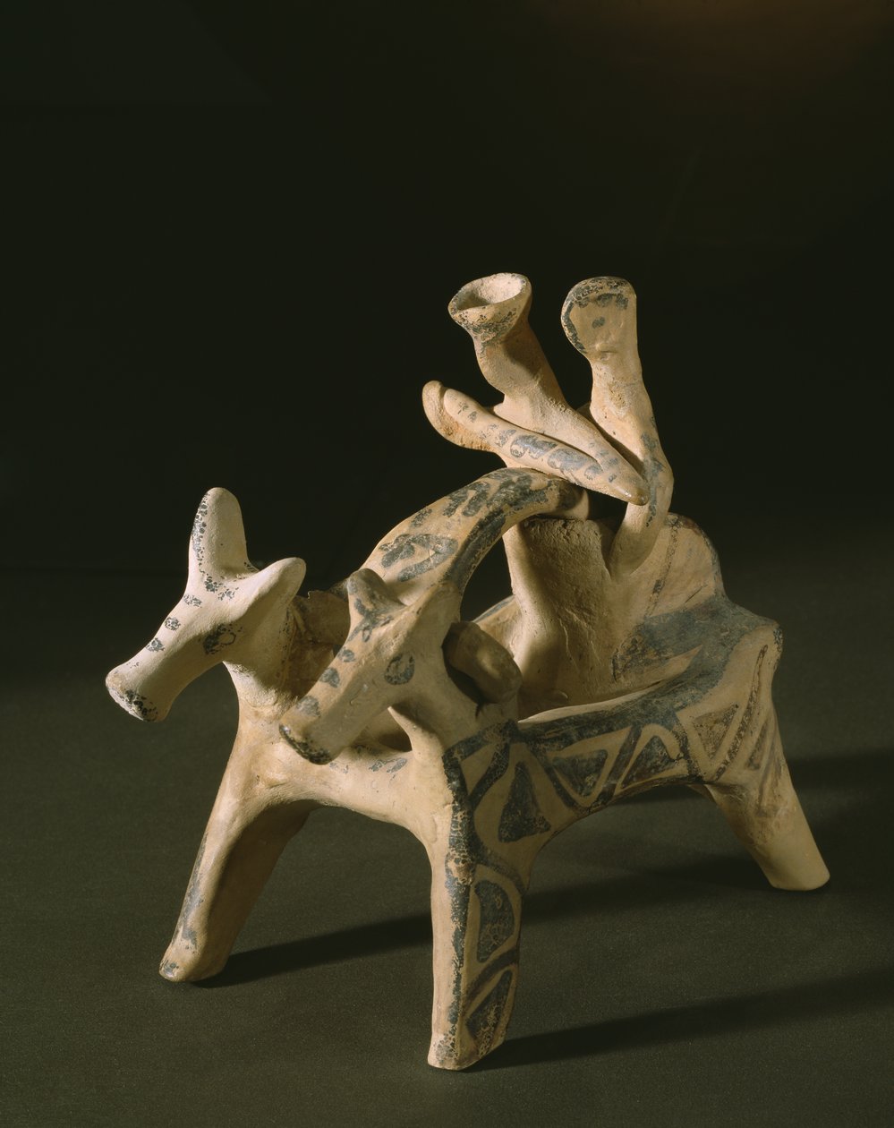 मार्कोपाउलो, अटिका की कब्र से रथ, स्वर्गीय हेराल्डिक अवधि IIIA-IIIB, 1400-1200 ईसा पूर्व (टेराकोटा) द्वारा Mycenaean