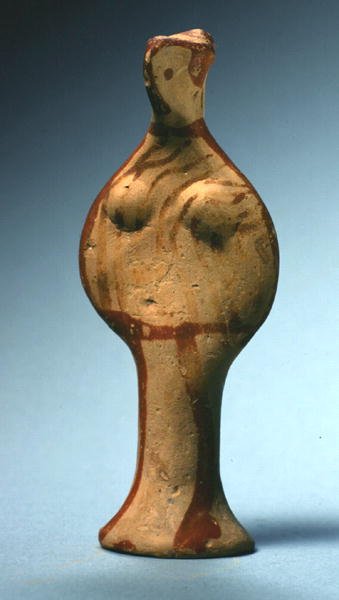 'साई' आकृति, c.1400-1300 ईसा पूर्व (टेराकोटा) द्वारा माइकेनियन माइसेनियन