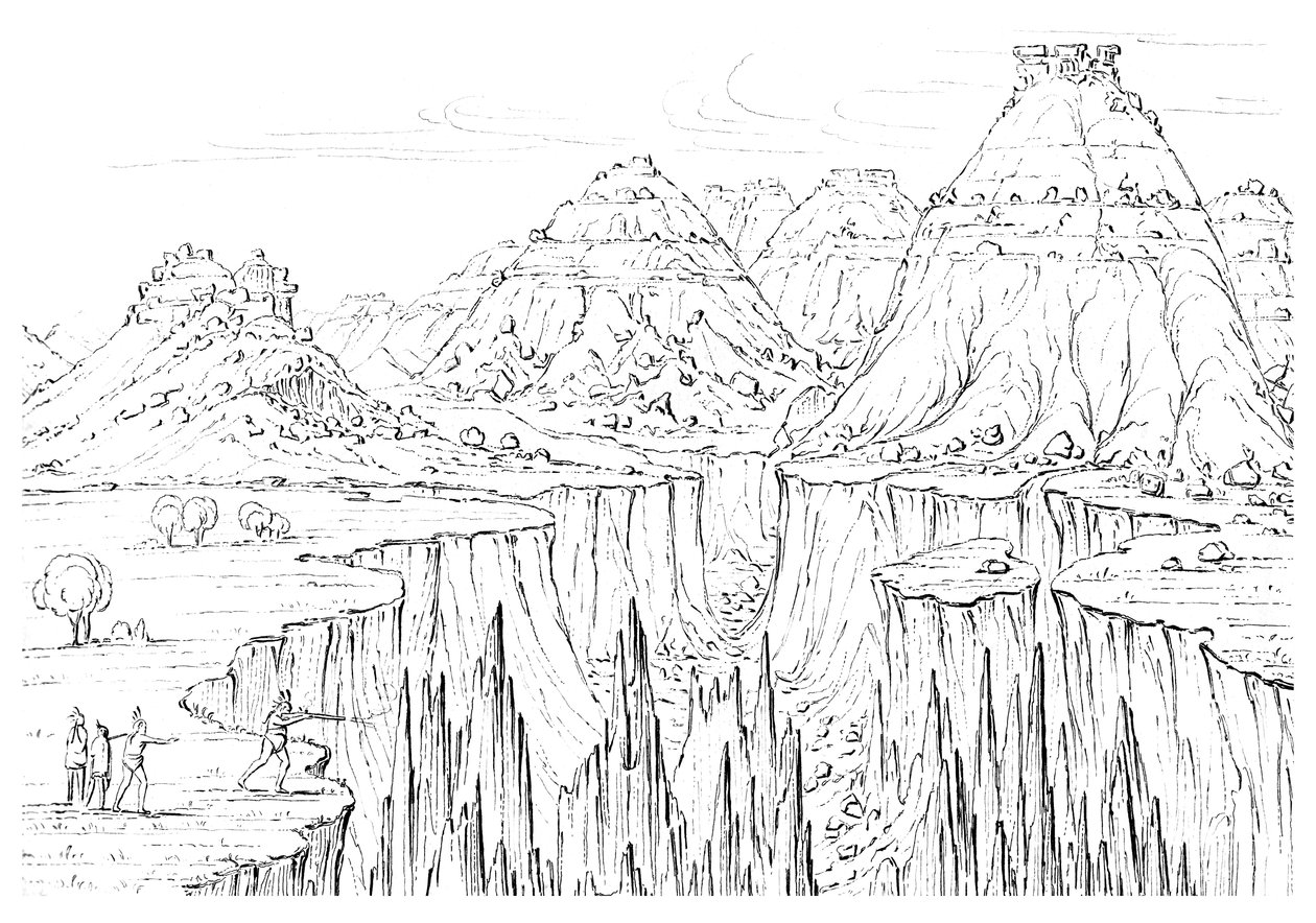 कैन्यन, उत्तरी अमेरिका, 1841। द्वारा मायर्स एंड को