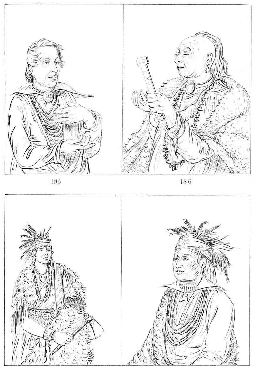 किकापॉस और वीज़, 1841। द्वारा मायर्स एंड को
