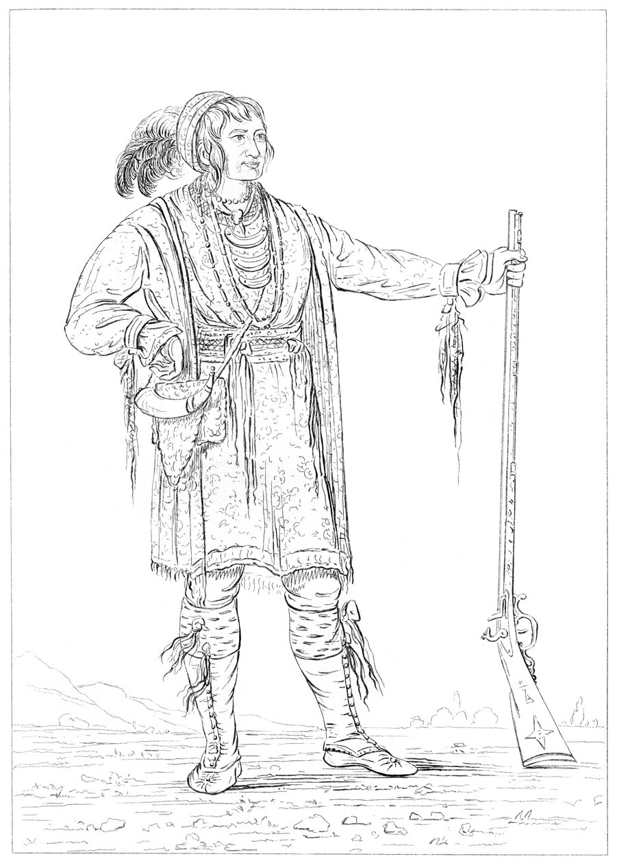 ओस्सोला, फ्लोरिडा युद्ध के कैदी, फोर्ट मूली, साउथ कैरोलिना, 1841। द्वारा मायर्स एंड को
