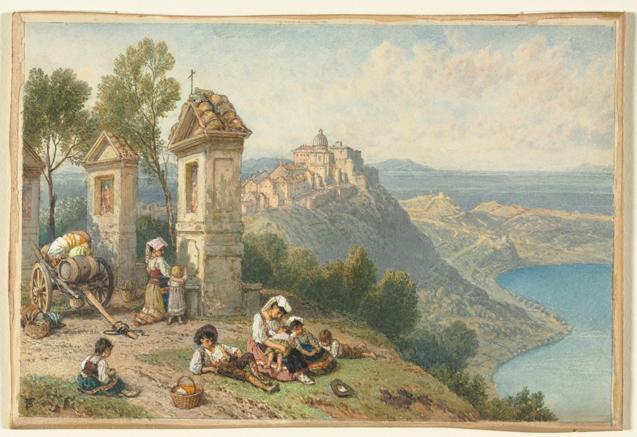 Castel Gandolfo का दृश्य, सी। 1870 के दशक। द्वारा माइल्स बिरकेट फोस्टर