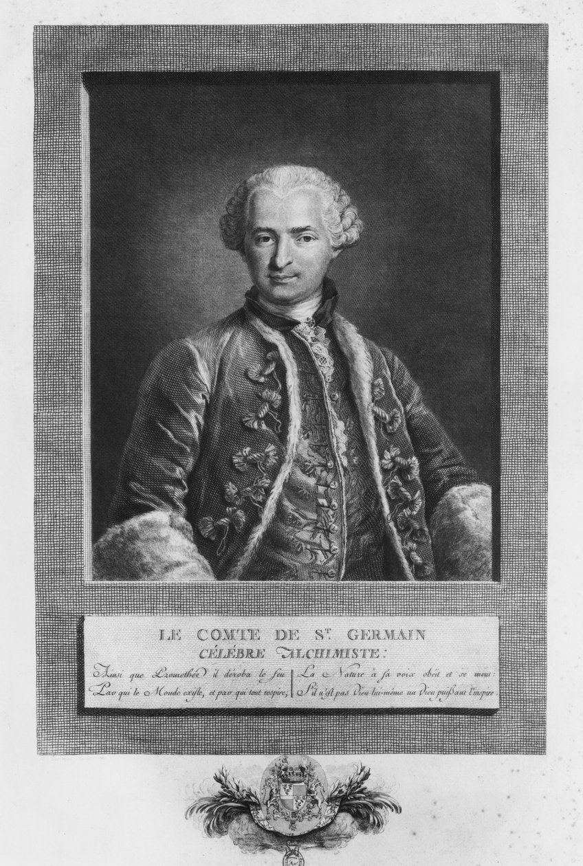 सेंट जर्मेन की गणना, प्रसिद्ध कीमियागर, 1783 द्वारा एन। थॉमस