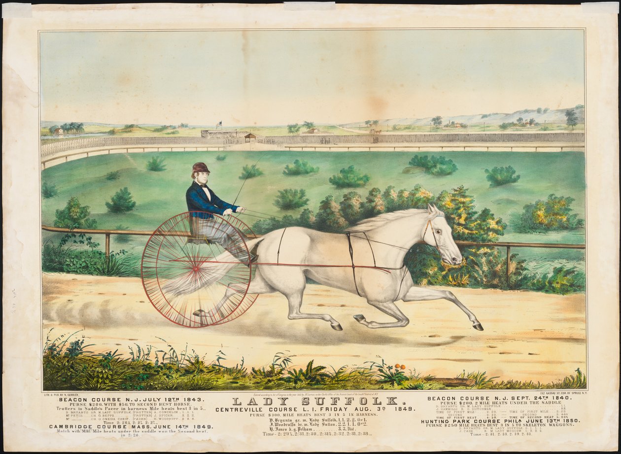 &39;लेडी सफ़ोक&39;, 1852 (हाथ से रंगी लिथो) द्वारा एन। और इव्स, जेएम क्यूरियर