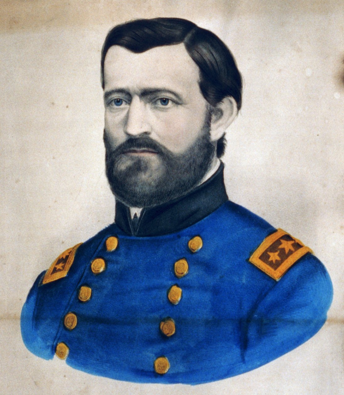 लेफ्टिनेंट जनरल। Ulysses S. Grant, 1880 (हाथ के रंग का लिथो) (हाथ के रंग का लिथोग्राफ) द्वारा एन। और इव्स, जेएम क्यूरियर