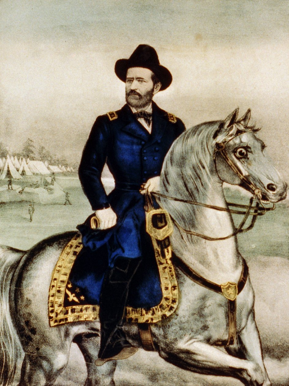 लेफ्टिनेंट जनरल। Ulysses S. Grant, 1880 (हाथ के रंग का लिथो) द्वारा एन। और इव्स, जेएम क्यूरियर