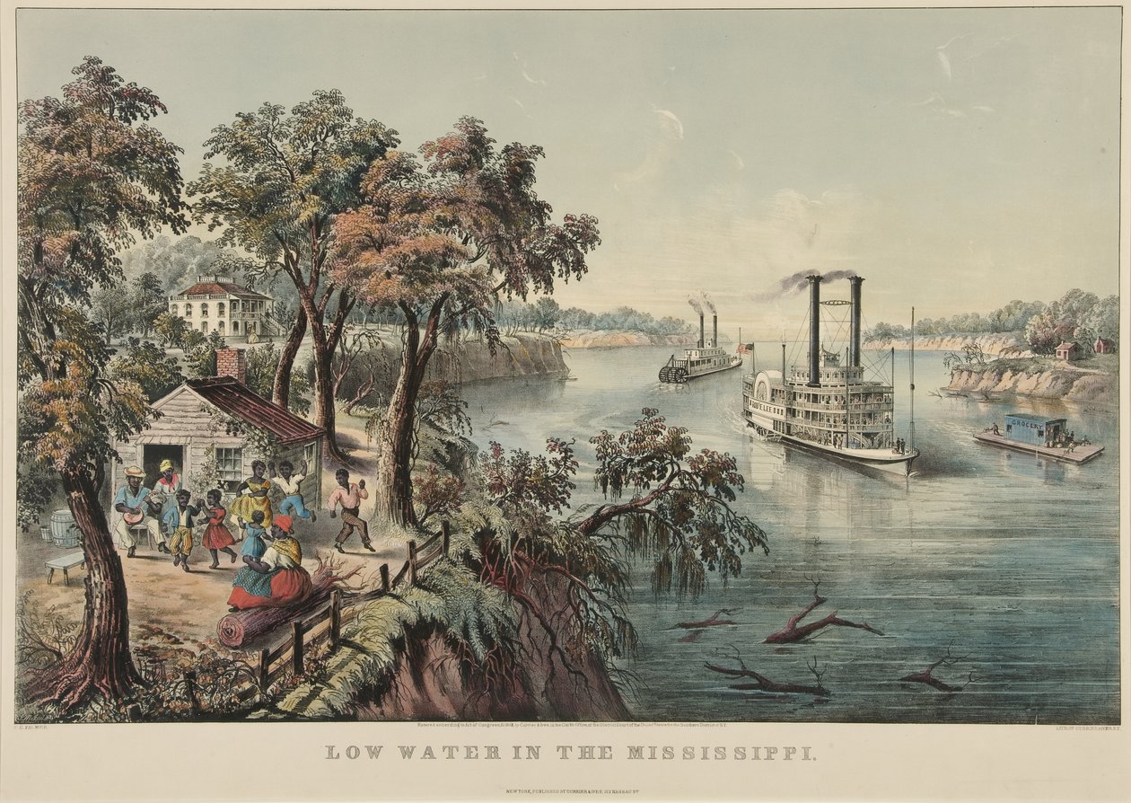 मिसिसिपी में कम पानी, 1868 द्वारा नथानिएल करियर
