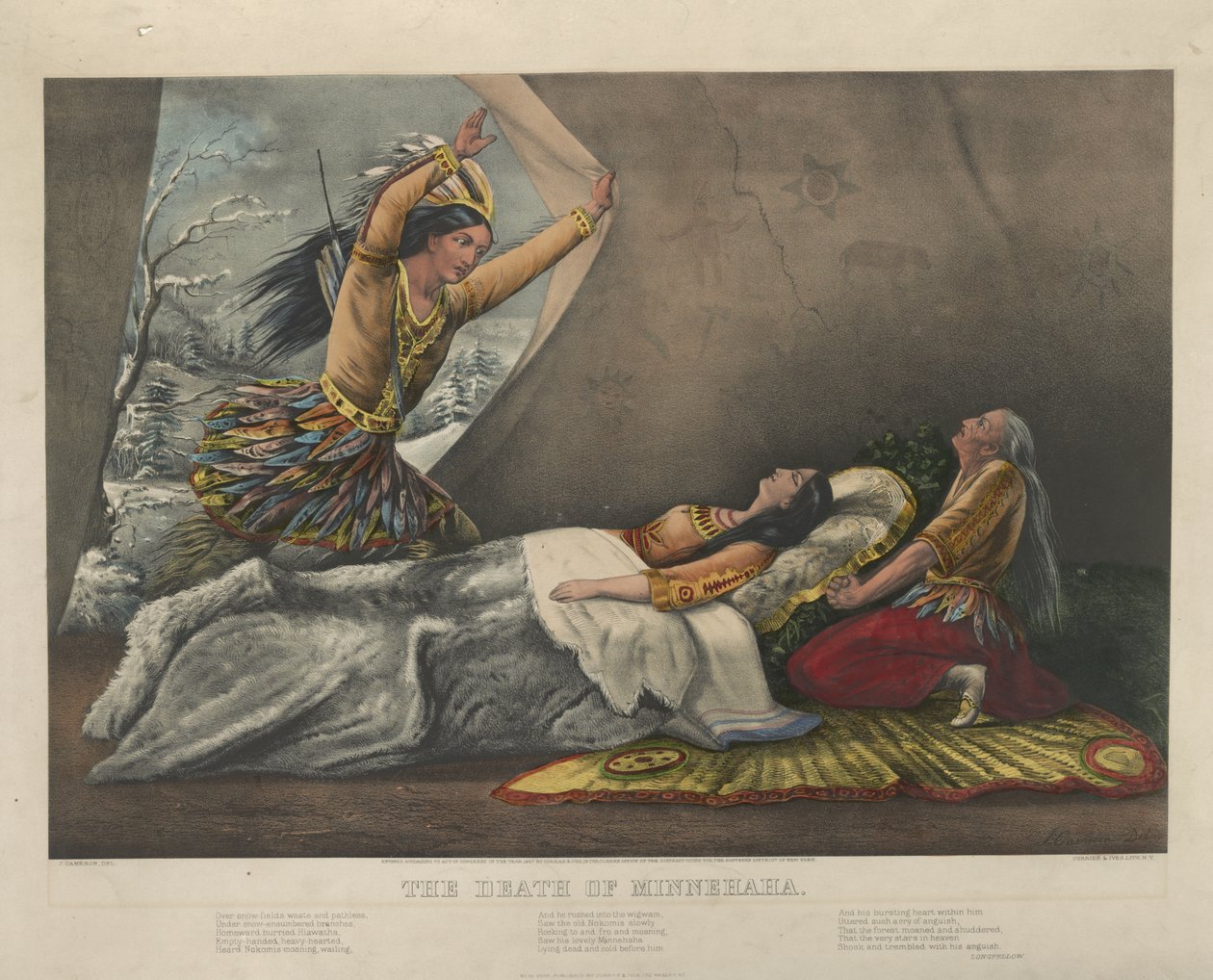 मिन्नेहा की मृत्यु, 1867 द्वारा नथानिएल करियर