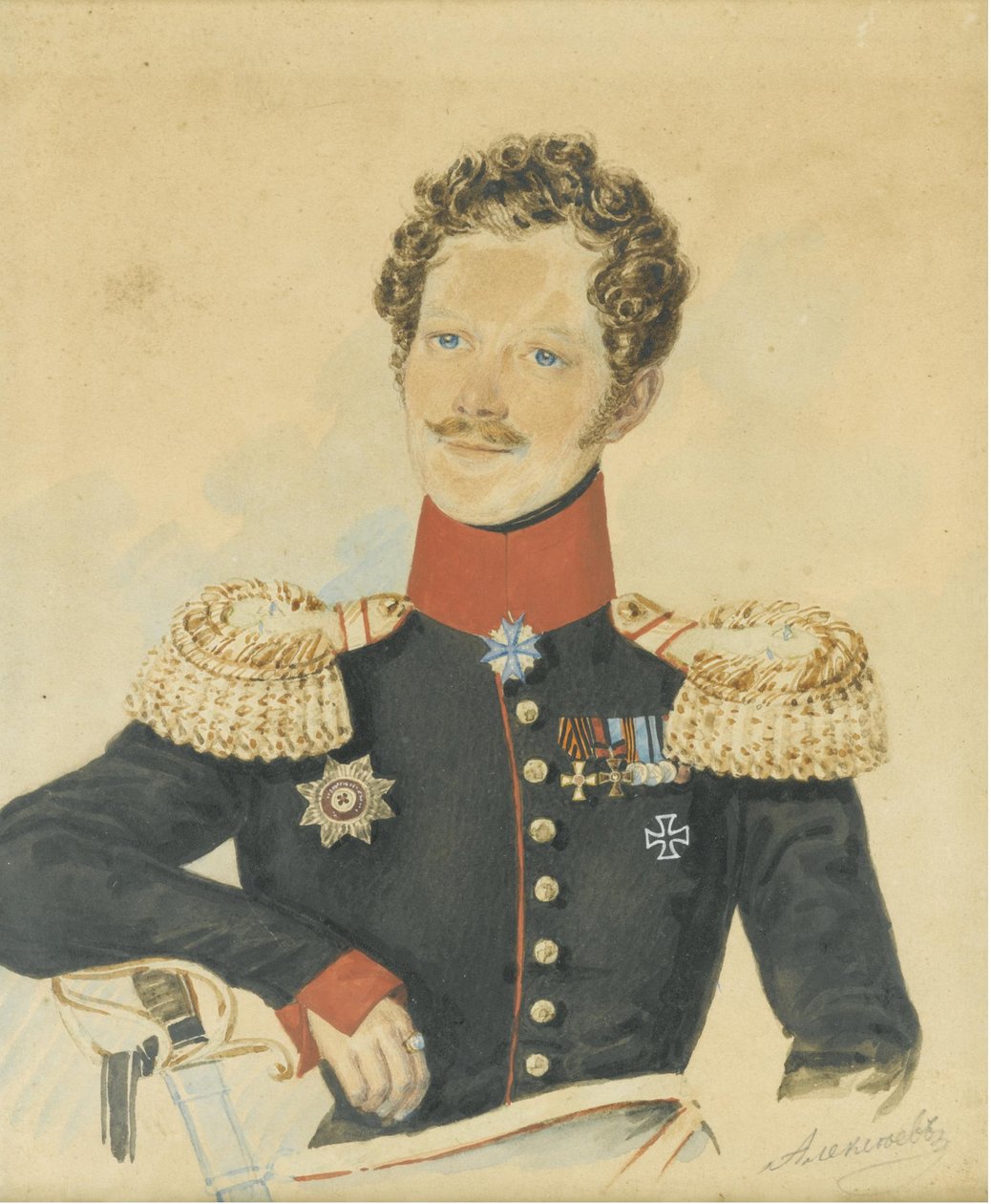 येगोर फ्योदोरोविच मेइदॉर्फ का पोर्ट्रेट 1794-1879 द्वारा एनएम अलेक्सेव