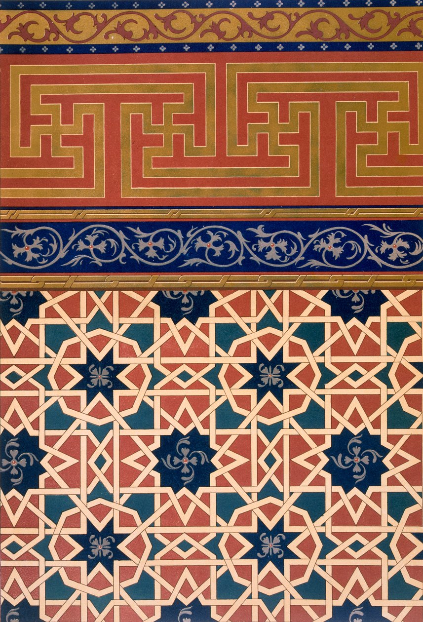वास्तुकला सजावट, मोज़ेक का काम, सीमा सहित, पब। 1883। द्वारा एन। सिमाकॉफ़