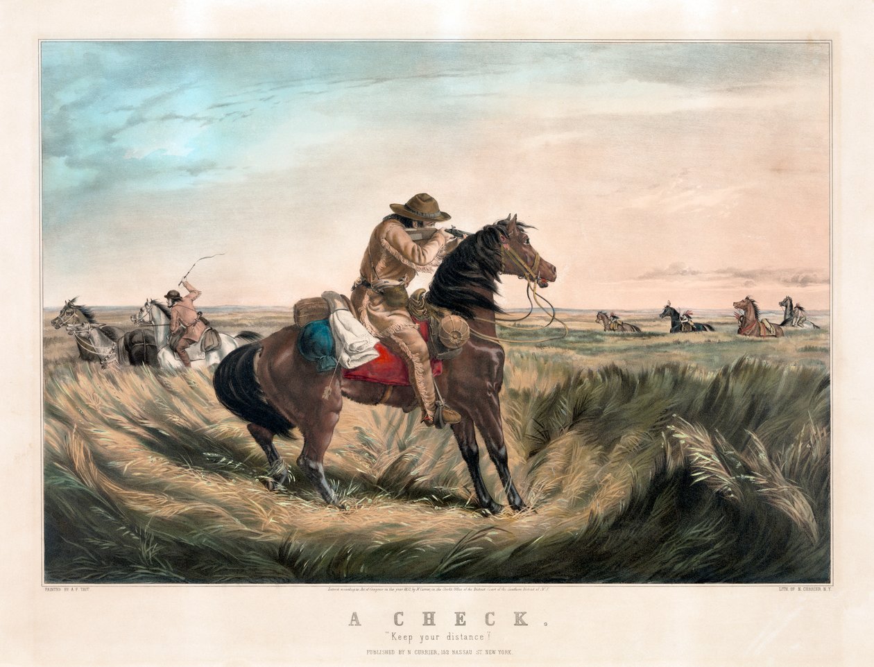Currier & Ives . द्वारा ओल्ड वेस्ट शार्पशूटर द्वारा कैरियर और Ives
