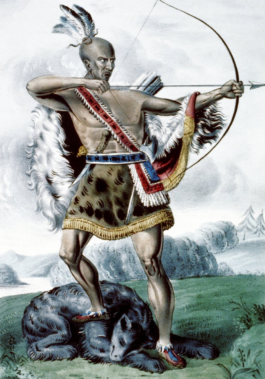 इंडियन हंटर, 1845 द्वारा एन। और इव्स, जेएम क्यूरियर