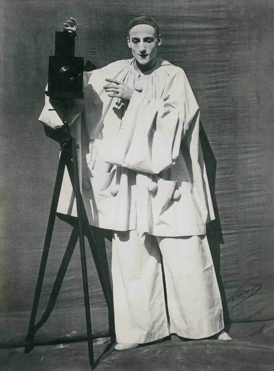 पिय्रोट के रूप में जीन चार्ल्स डेराबौ (1829-73) का चित्र, c.1850-60 द्वारा नादर