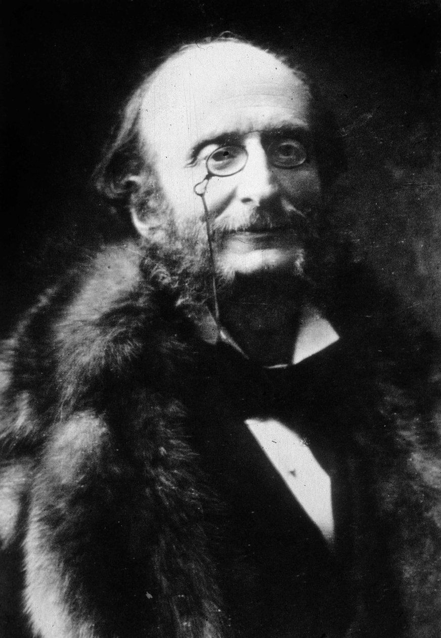 जैक्स ऑफ़ेनबैक (1819-1880) फ्रांसीसी संगीतकार (बी/डब्ल्यू फोटो) द्वारा नादर